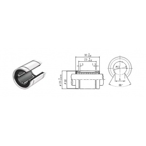 بلبرینگ خطی LM16 OP ساخت کره